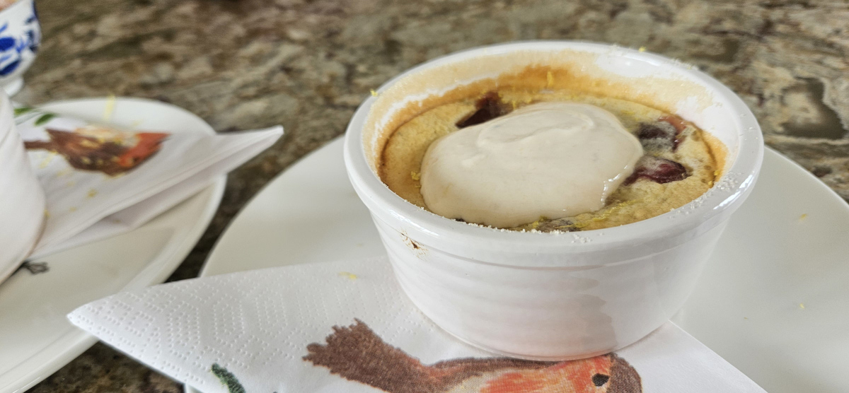 Apricot and Cherry Clafoutis