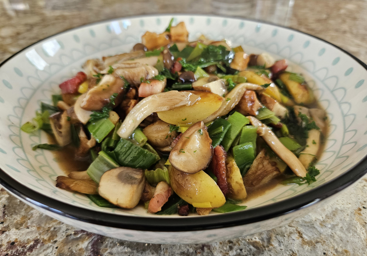 Episode 11 - Fricassee of Leek, Wild Mushrooms, New Potatoes and Pancetta